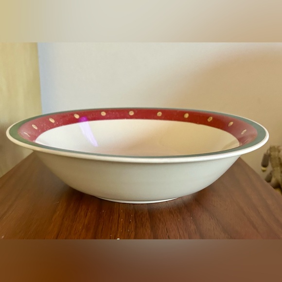 COPY - Royal Seasons Stoneware, snowmen, serving bowl. 10” - Picture 3 of 7